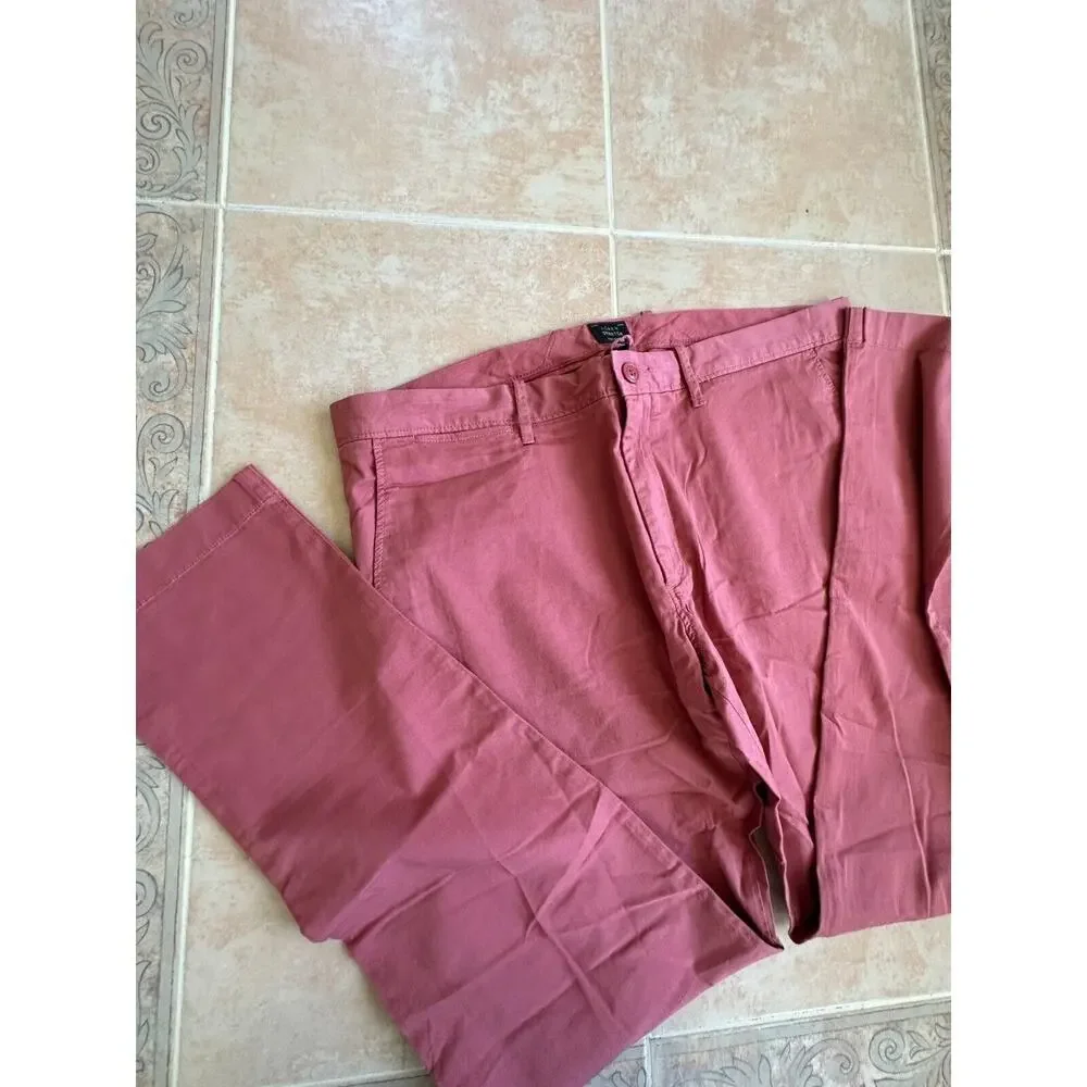 J.Crew Stretch Seasoned Red 484‎ pants Men size w36 L32 -New without Tags